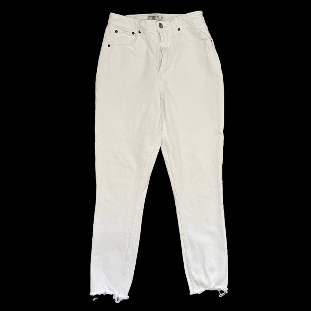 Abercrombie & Fitch The Skinny High Rise Curve Love 26/2 White Denim Jeans